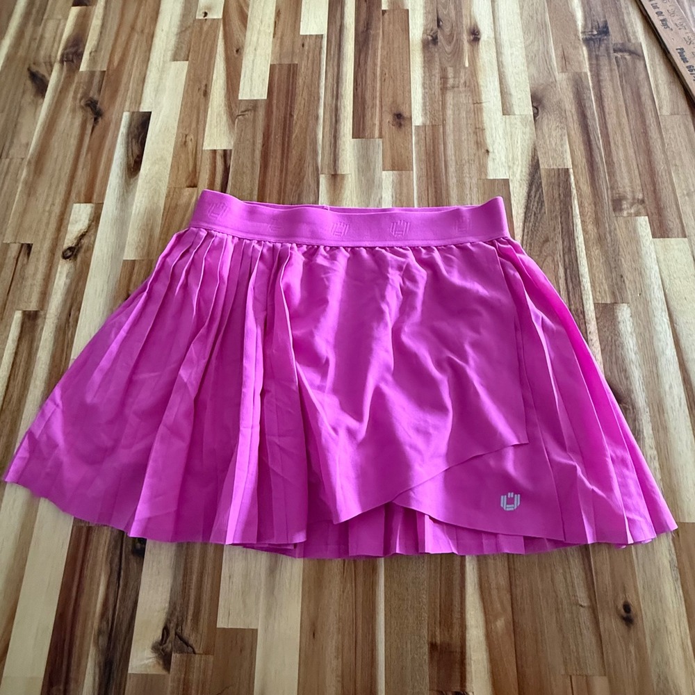 IBKUL Pleated Tennis Skort Womens Medium Pink Excellent Cooling UPF 50+ Athletic